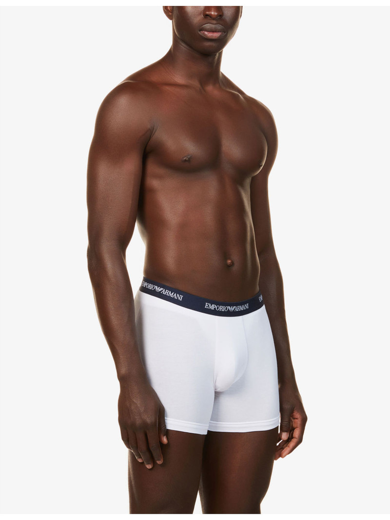 EMPORIO ARMANI Pack of two logo-embellished stretch-cotton boxers outlook