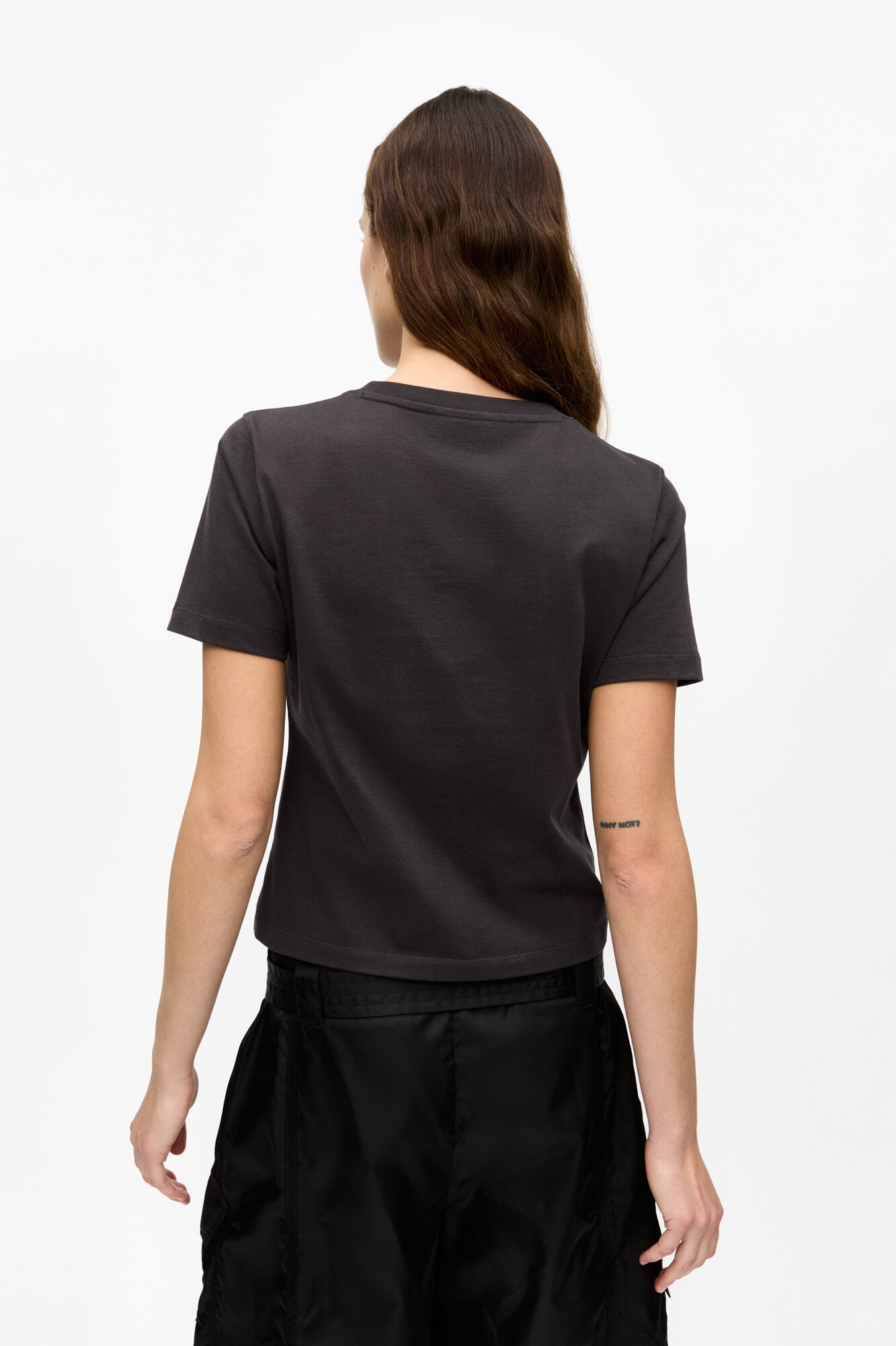 BLACK HEAVY COTTON HEART T-SHIRT - 4