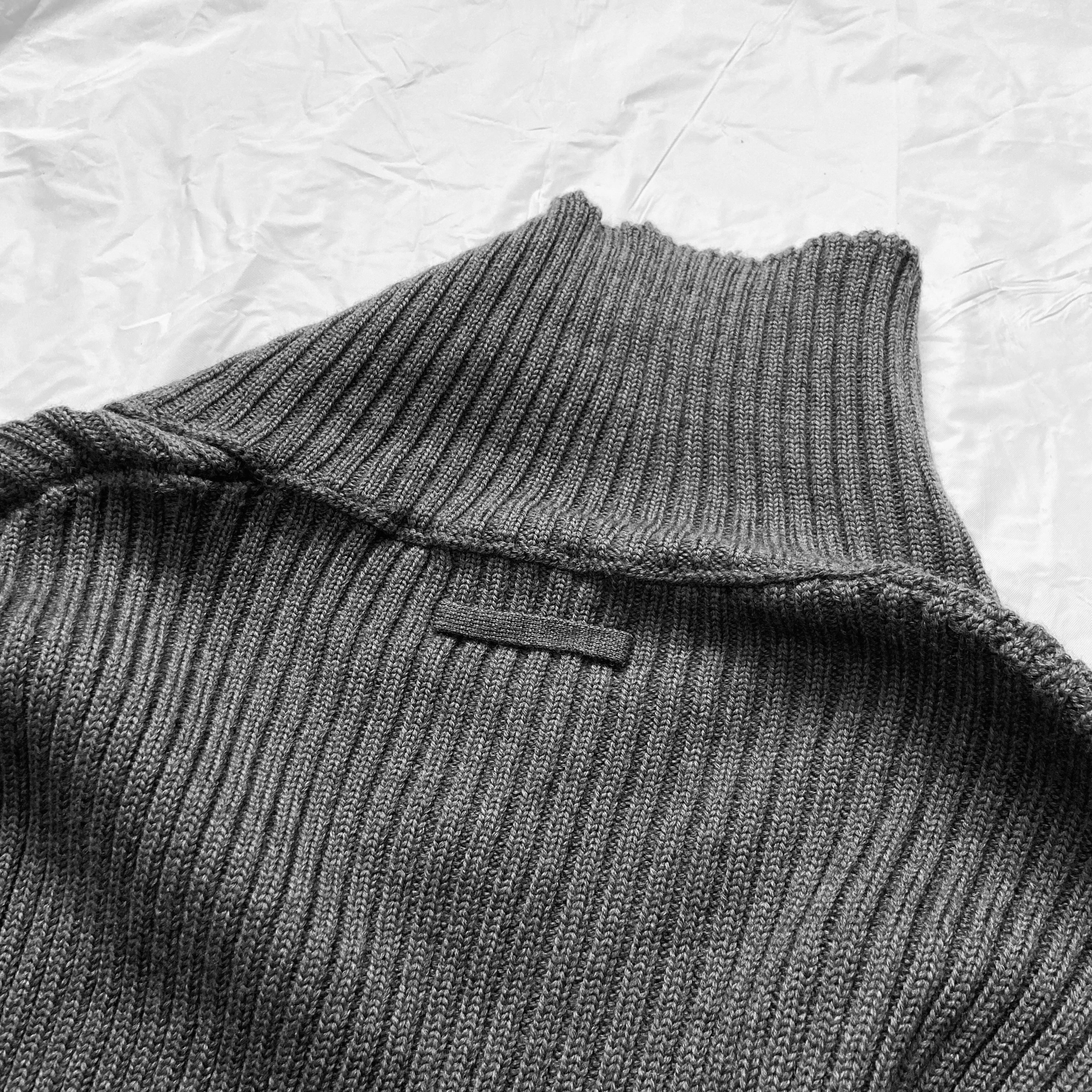 Jean Paul Gaultier Grey knit zip up cardigan XL - 8
