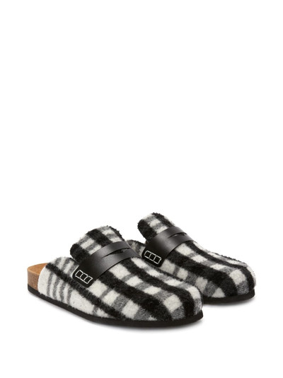 JW Anderson check loafers mules outlook