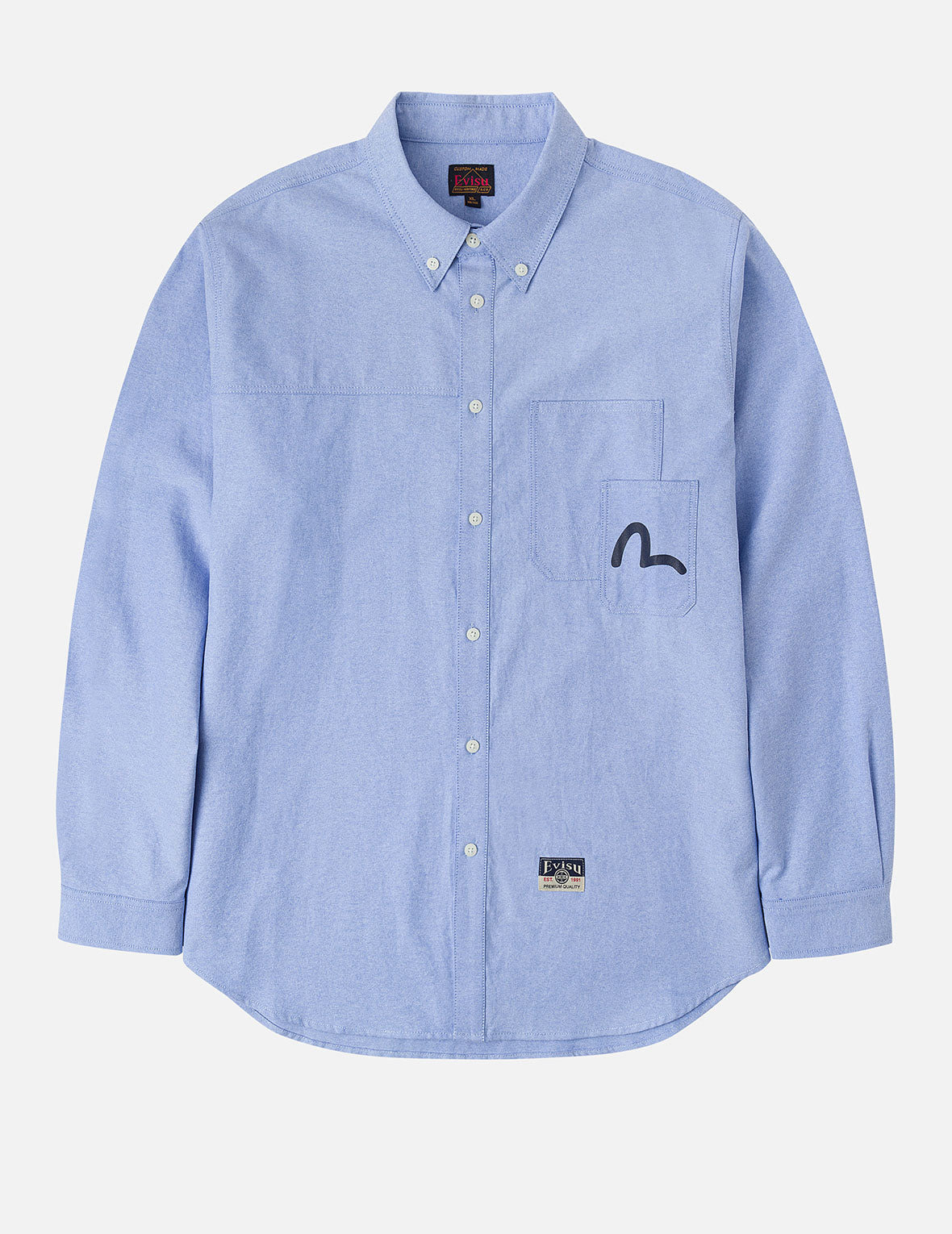 Logo Sashiko and Seagull Print Relax Fit Long-sleeve Shirt - 4