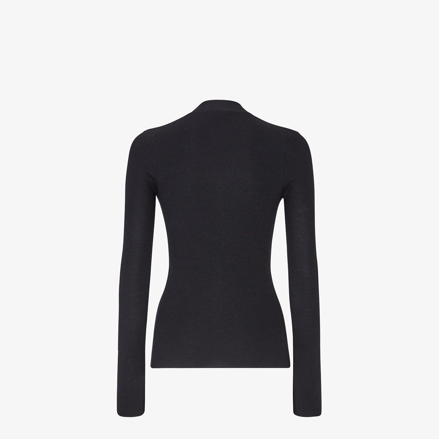 Black silk and wool cardigan - 2