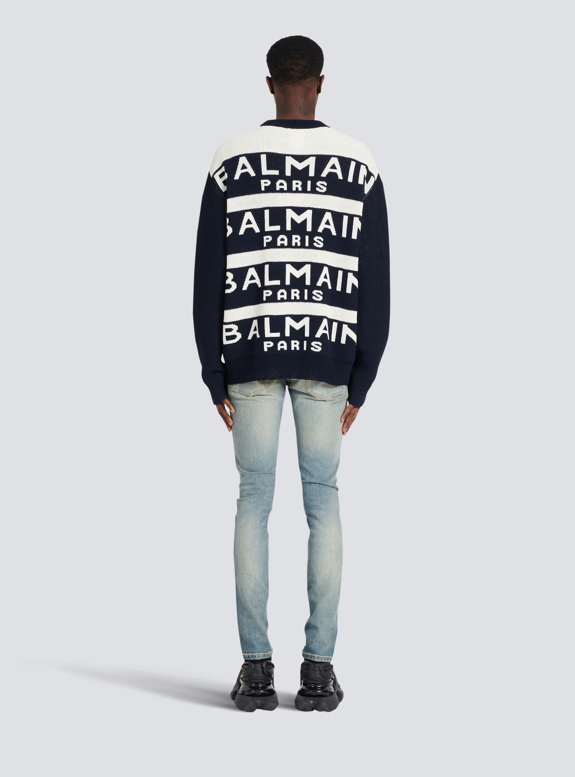 Sweater embroidered with Balmain Paris logo - 4