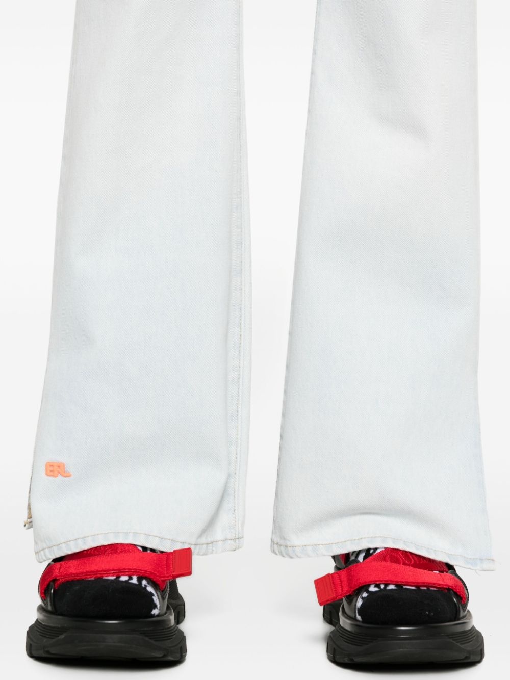 X LEVI'S LOGO-EMBROIDERED JEANS - 4