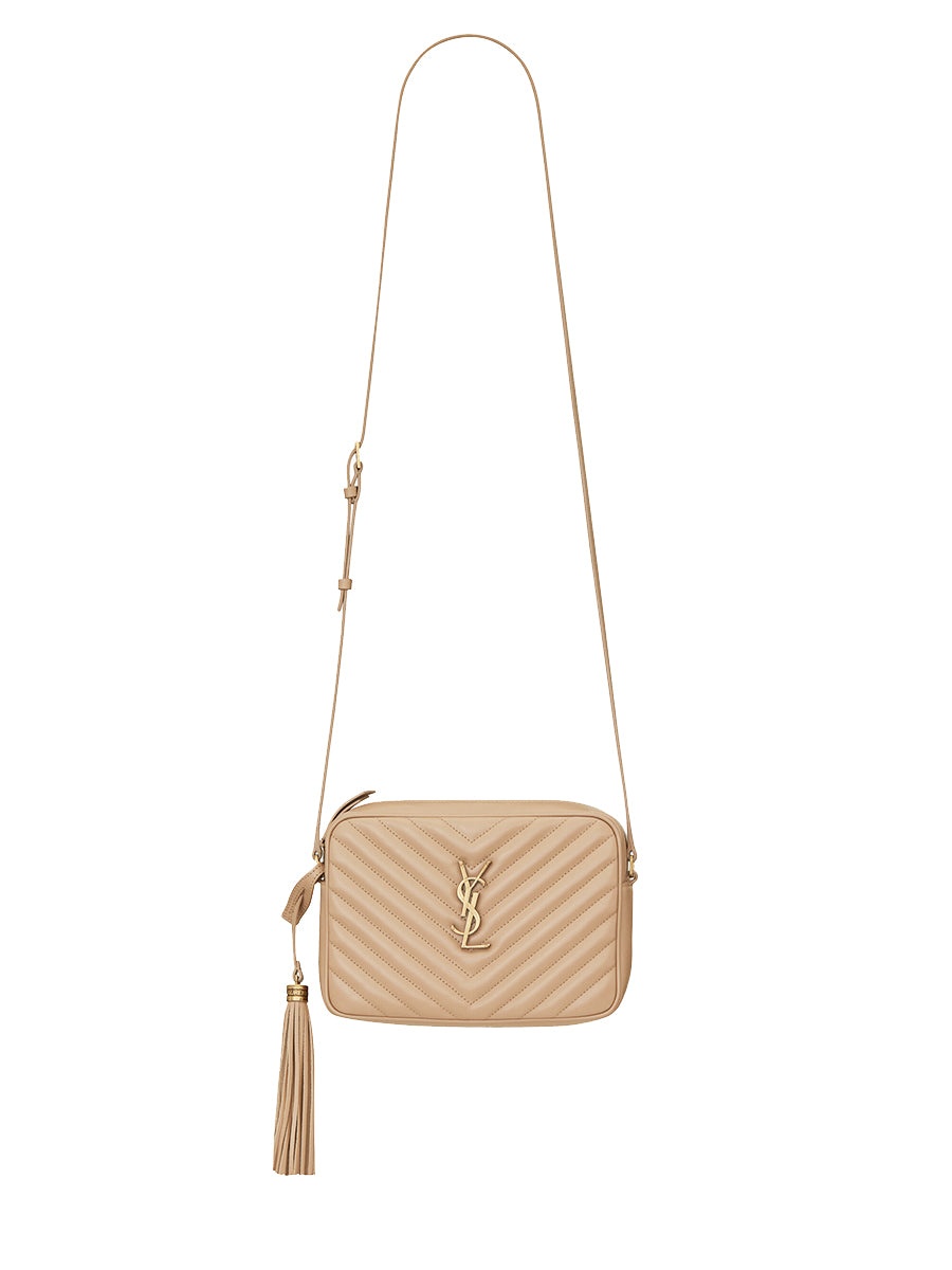 Lou Camera Bag in Quilted Leather Beige - 3
