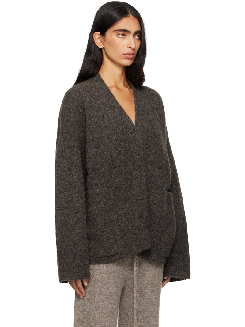 Gray Double Face Cardigan 2