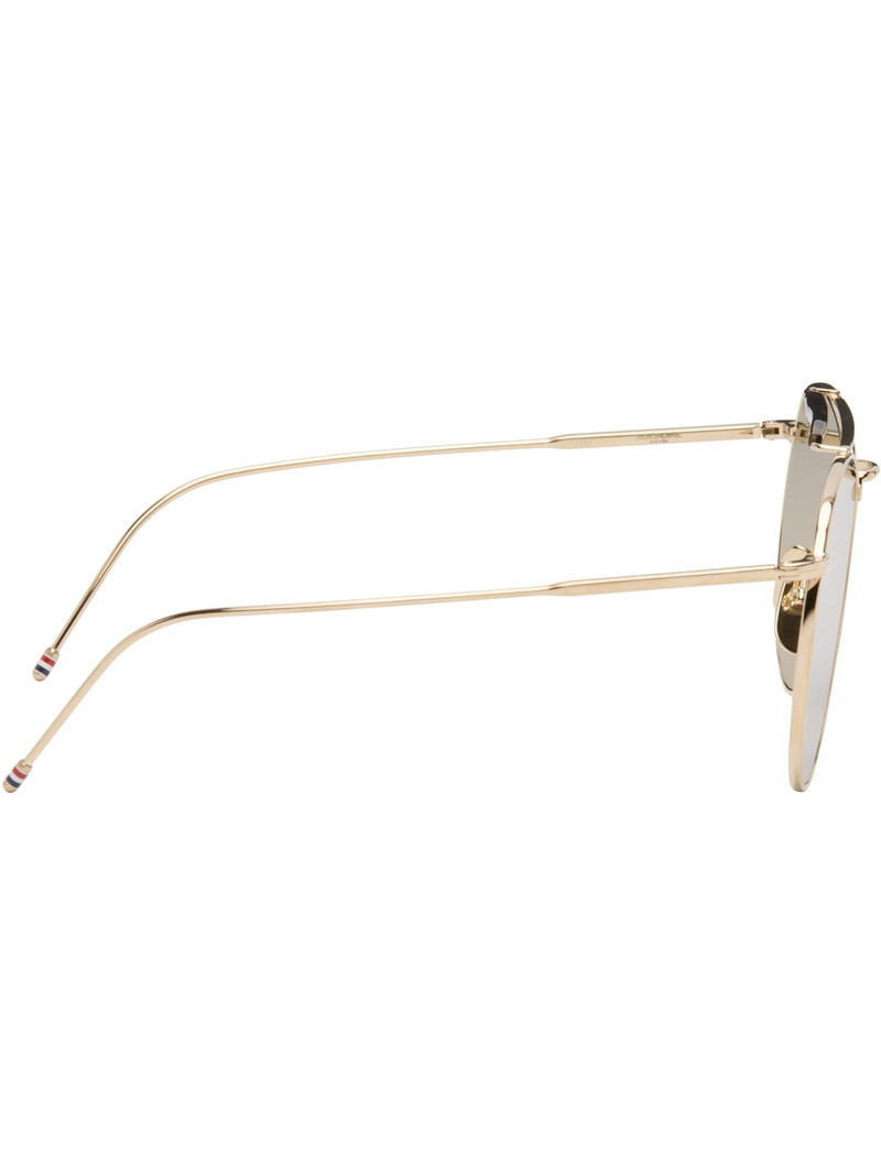 Thom Browne Gold Aviator Sunglasses outlook
