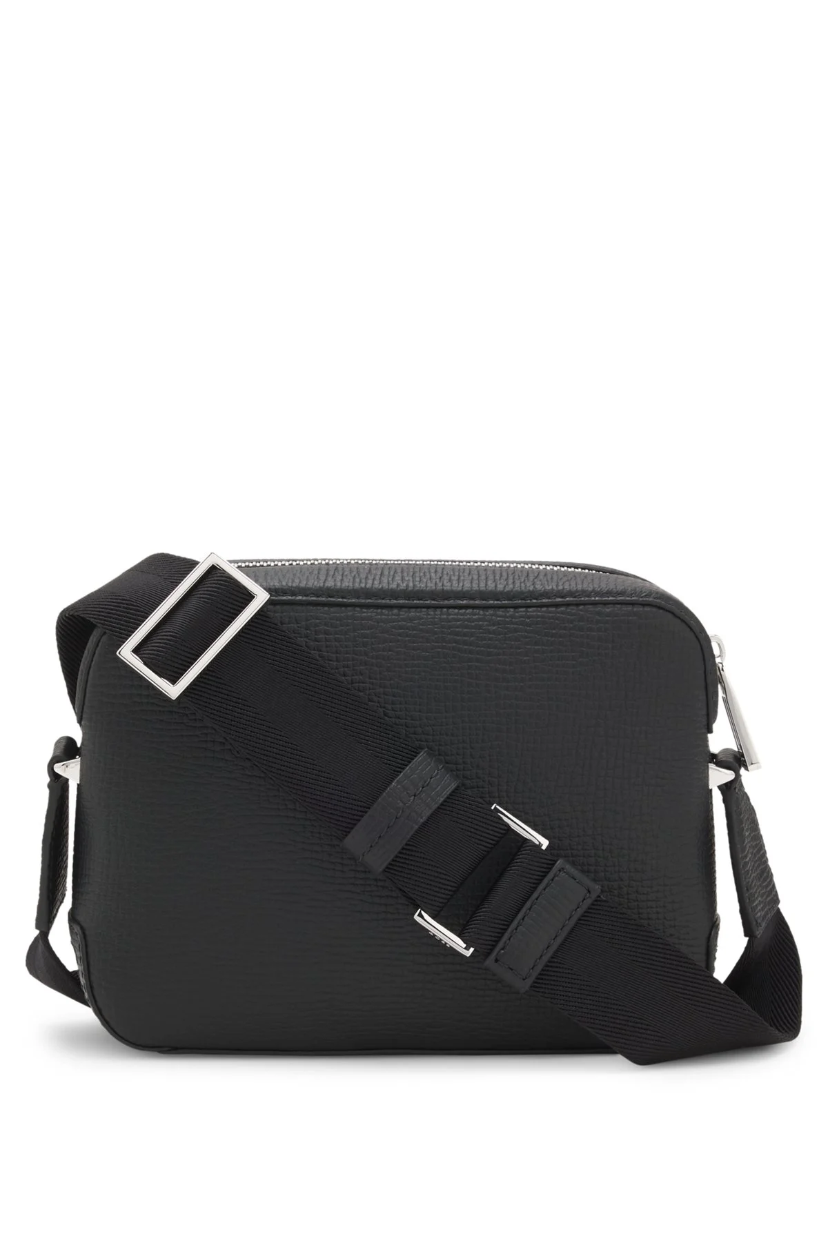 GRAINED-LEATHER CROSSBODY BAG WITH LOGO - 1