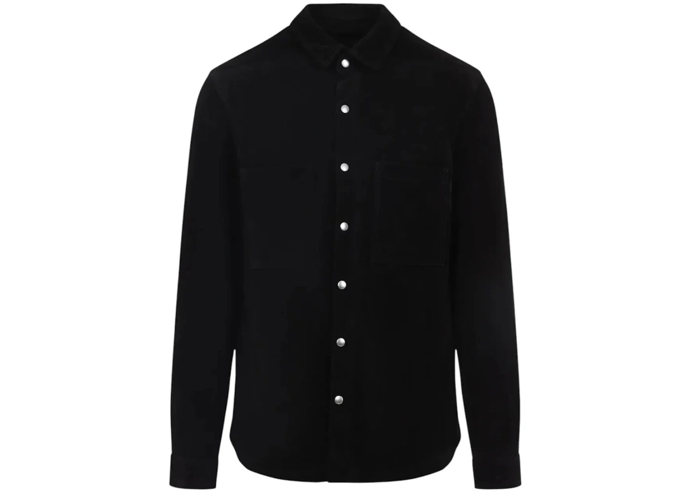 Rick Owens Suede Outershirt Black - 1