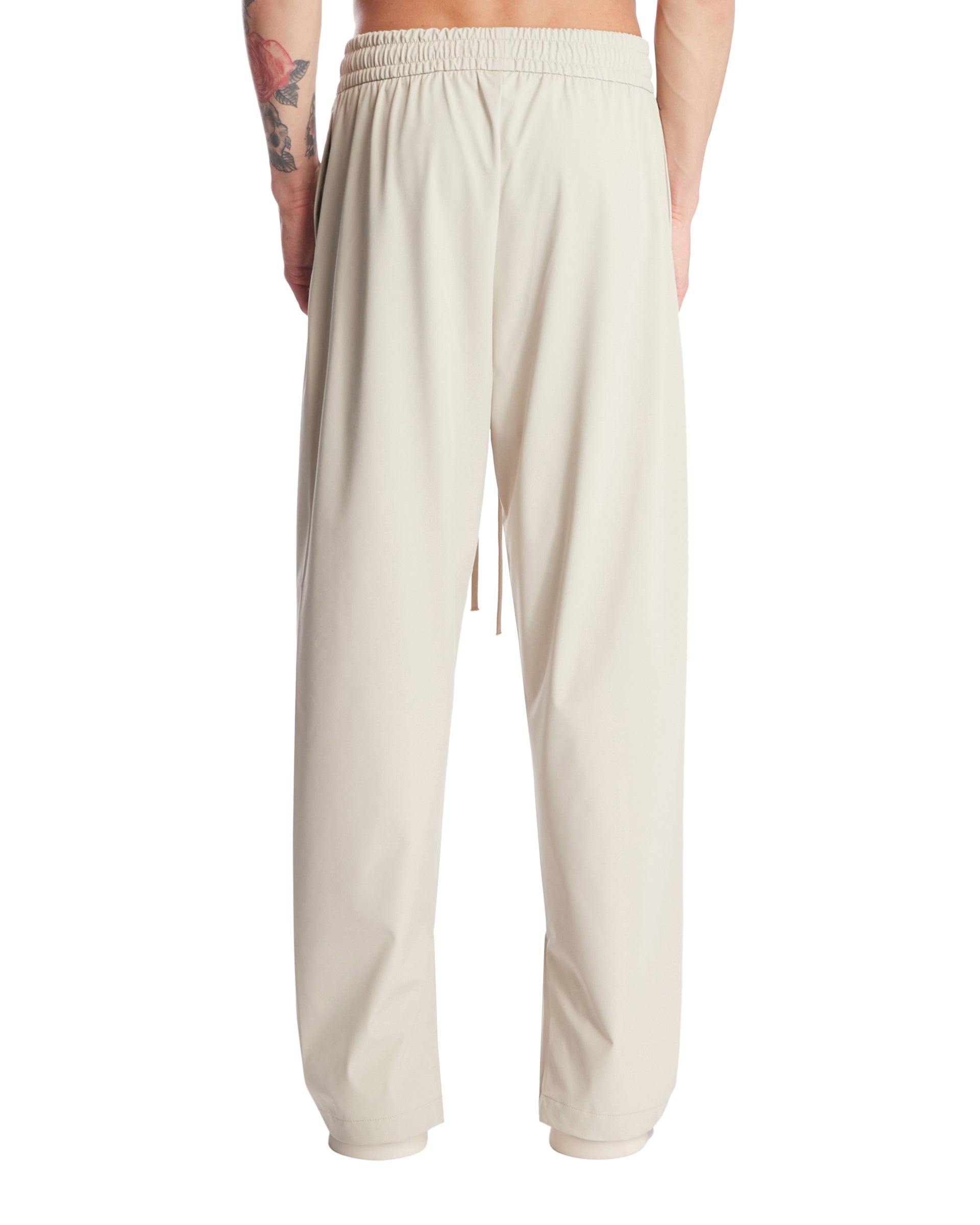 Beige Trousers with Side Zip - 3