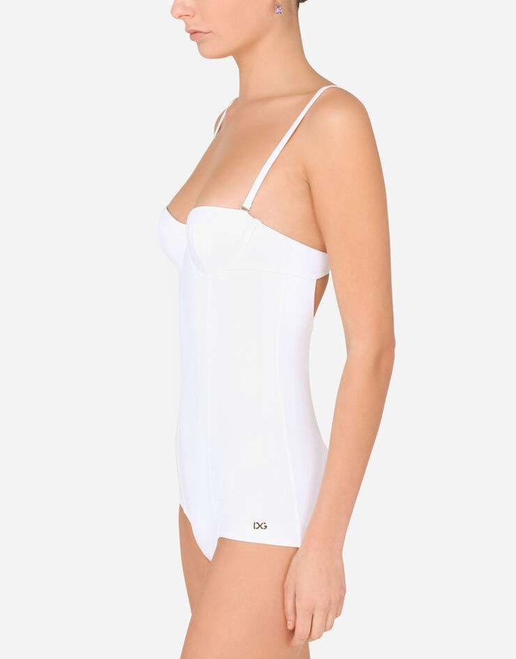 Full swimsuit with balcony neckline - 4