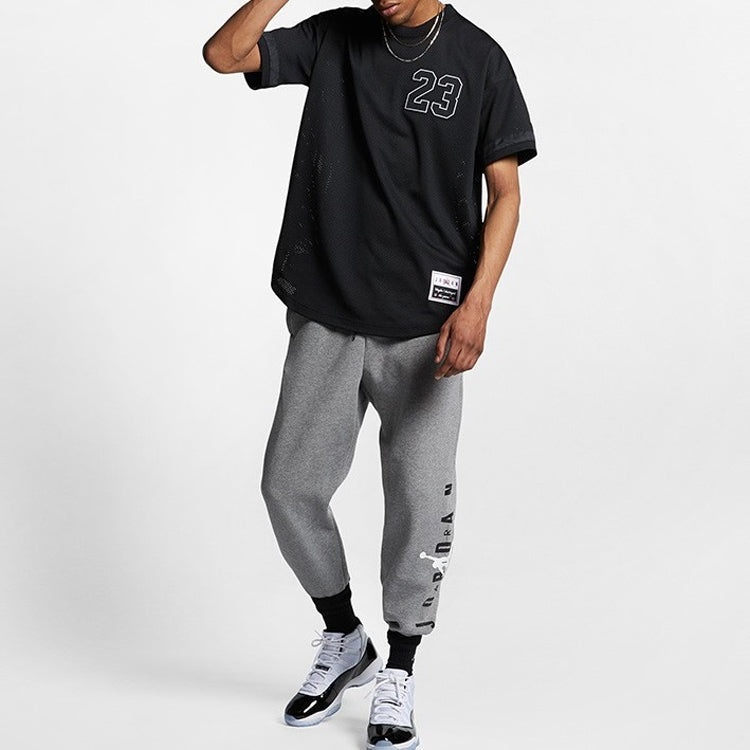 Men's Air Jordan Sports Basketball Black Jersey AO2827-010 - 3