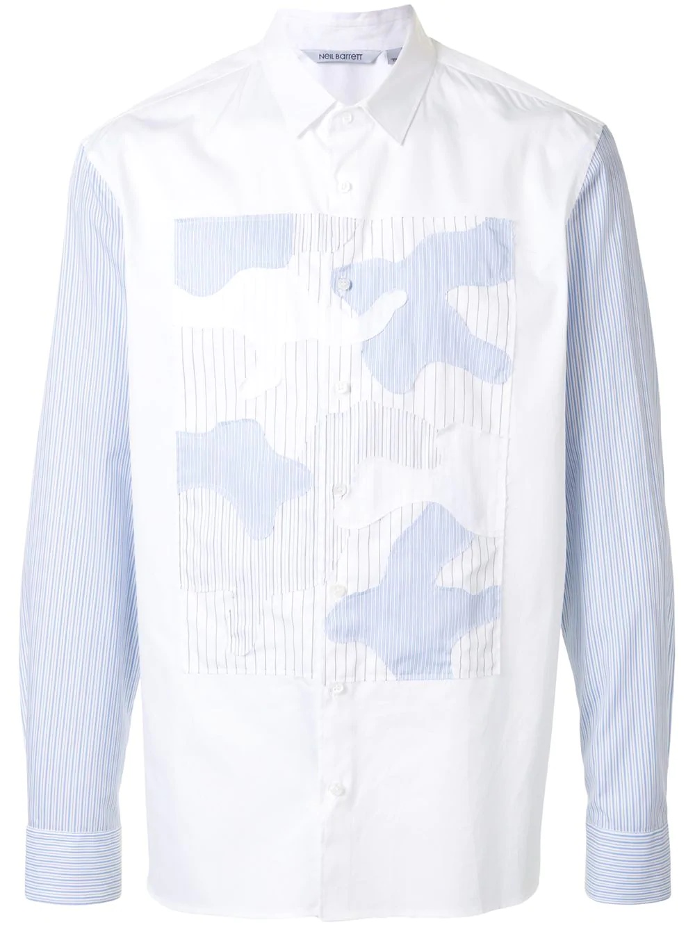 panelled design shirt - 1