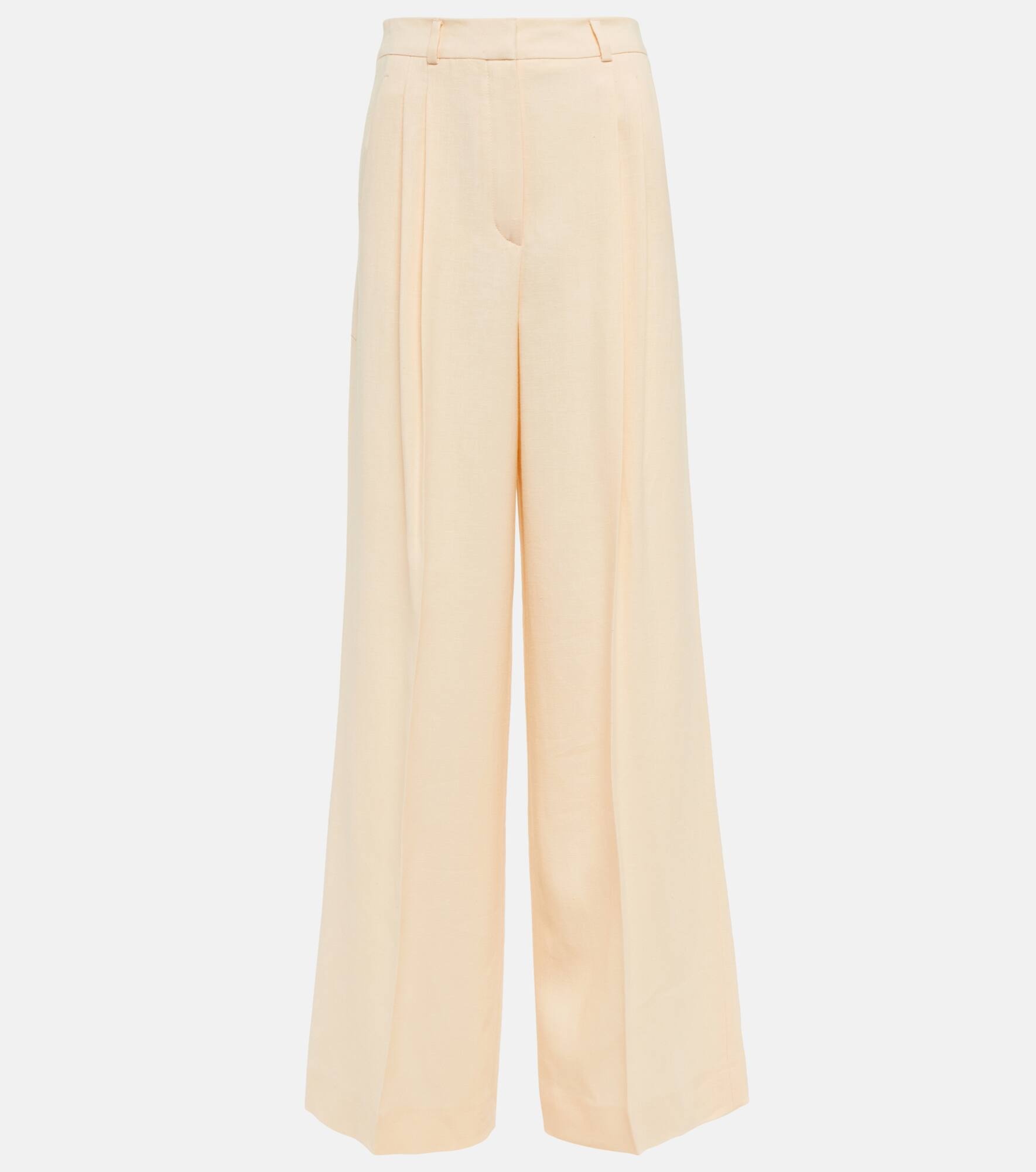 Nyack wide-leg linen and wool pants - 1