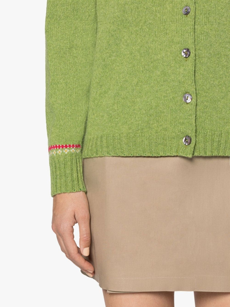 KILLIAN GREEN WOOL FAIR ISLE CARDIGAN 5