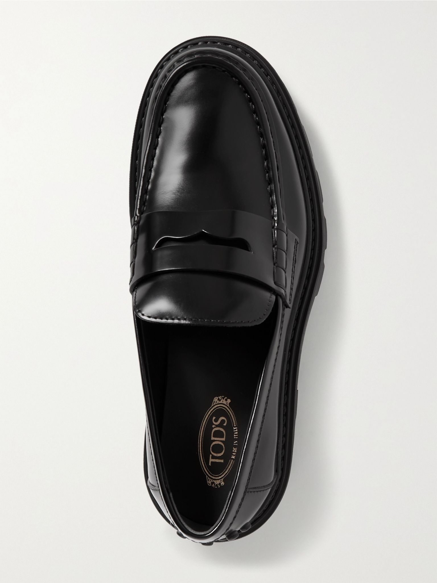 Gomma Pesante glossed-leather loafers Black - 5