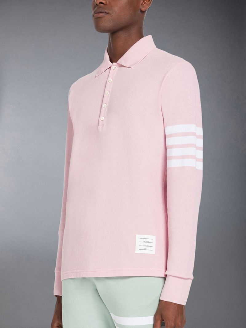 Thom Browne Classic Pique 4-Bar Polo outlook