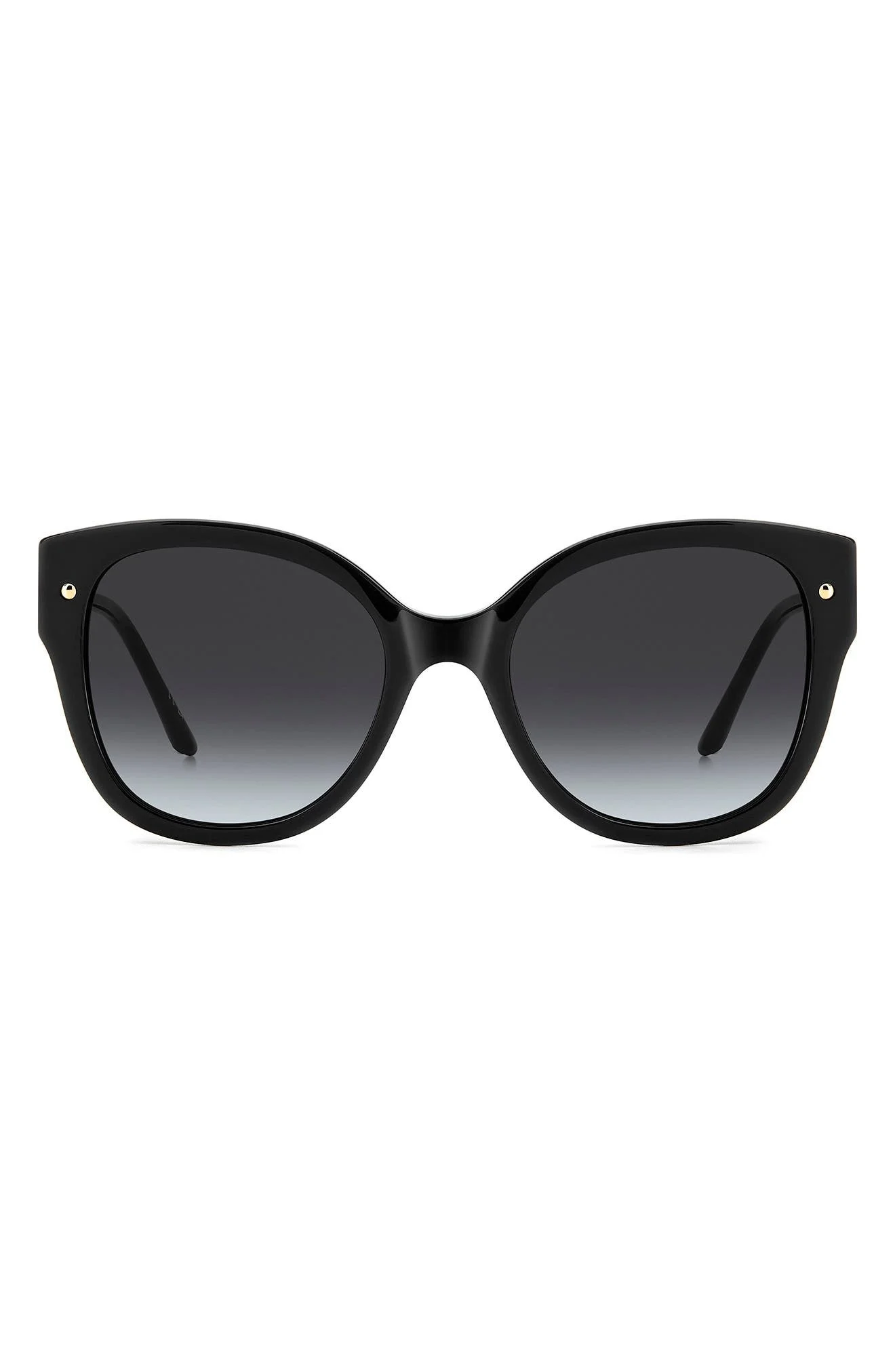 Carolina Herrera 55mm Gradient Butterfly Sunglasses in Black/Dark Grey Sf at Nordstrom - 1