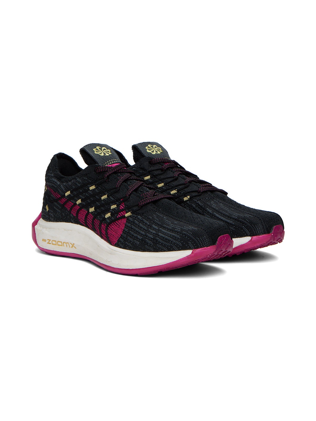 Black & Pink Pegasus Turbo Sneakers - 4