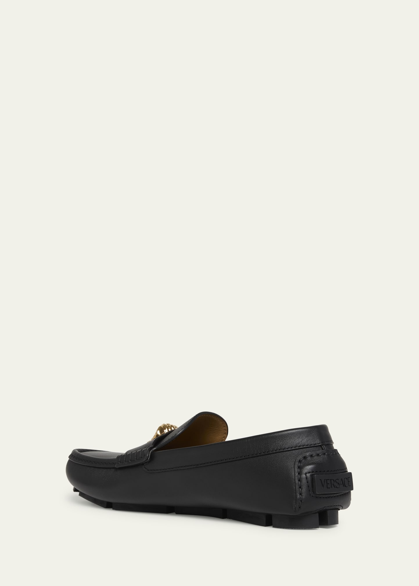 Men's Medusa-Ornament Leather Drivers - 4