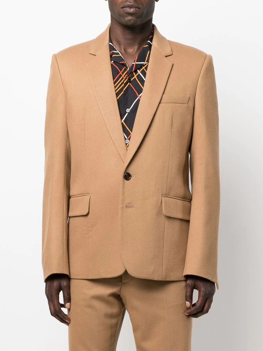 buttoned single-breasted blazer - 3