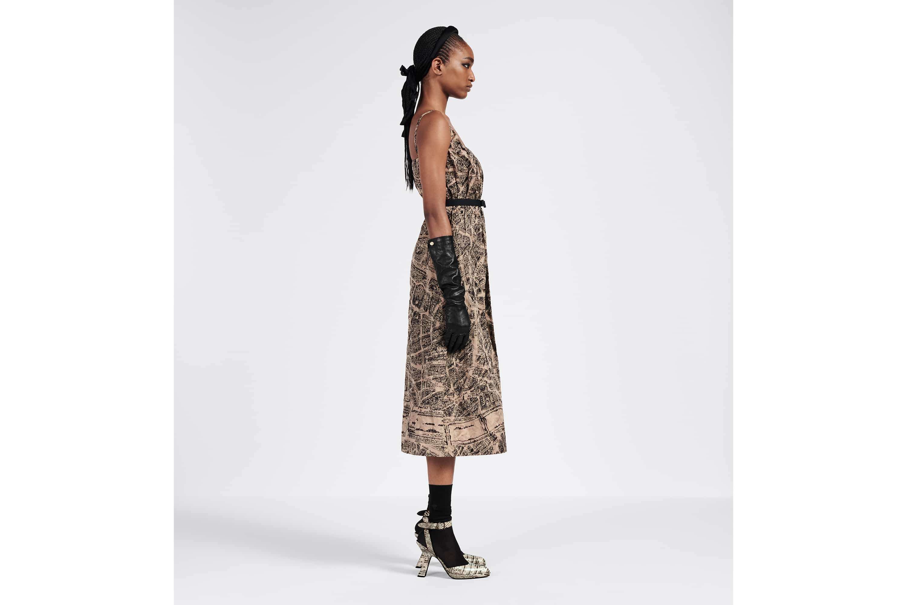 Belted Mid-Length Dress - 6