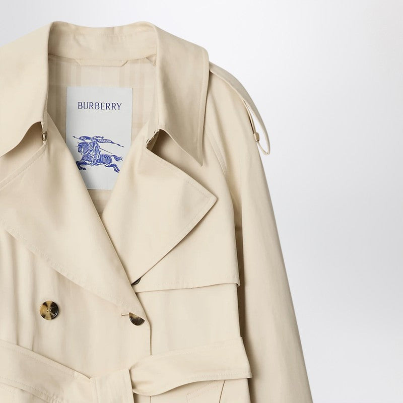 Burberry Light Beige Cotton Fitzrovia Trench Coat Women - 2