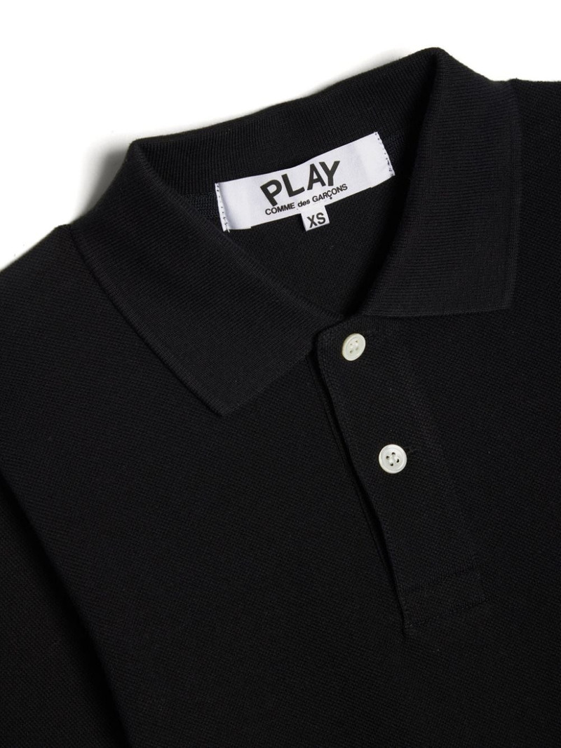Comme des Garçons PLAY logo-appliqué piqué cotton polo shirt outlook