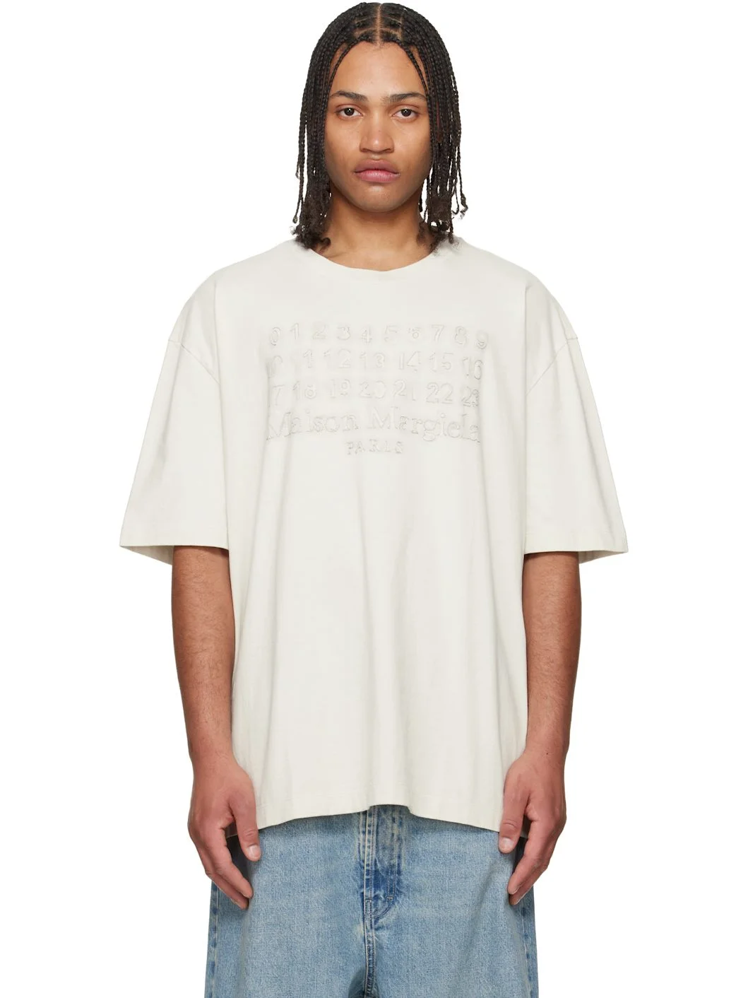 Off-White Embroidered Logo T-shirt - 1