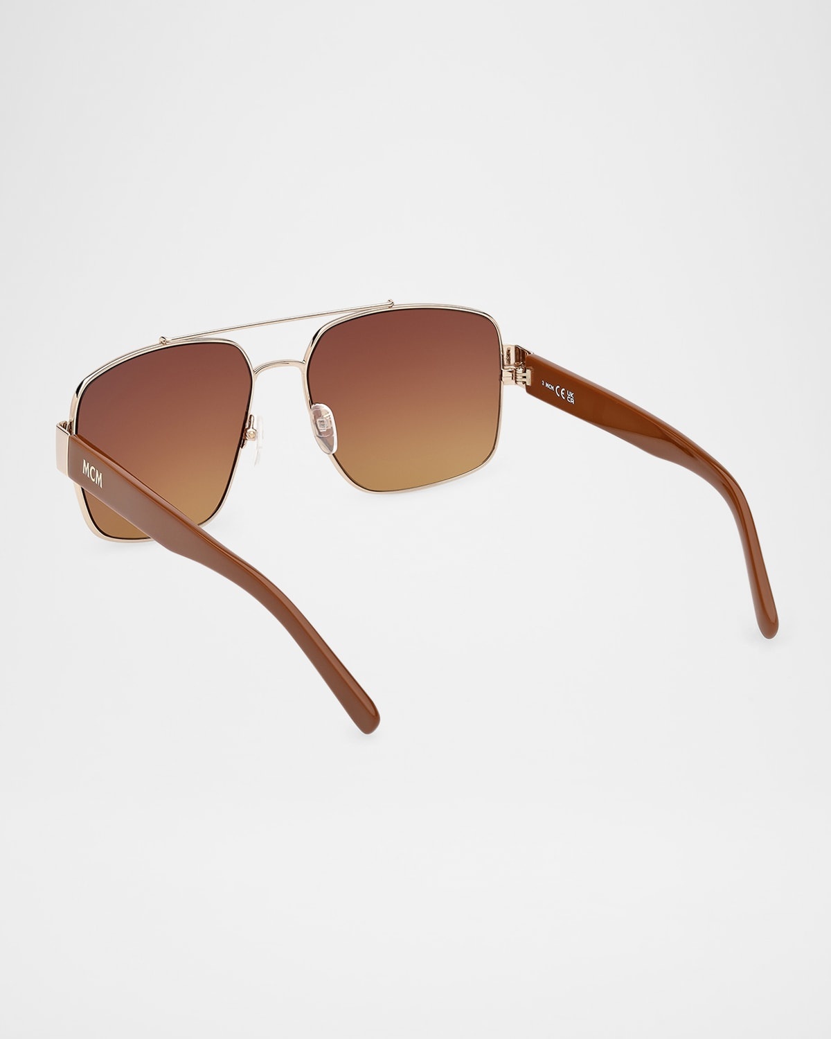 Men's MW0008M Metal Double-Bridge Square Sunglasses - 2