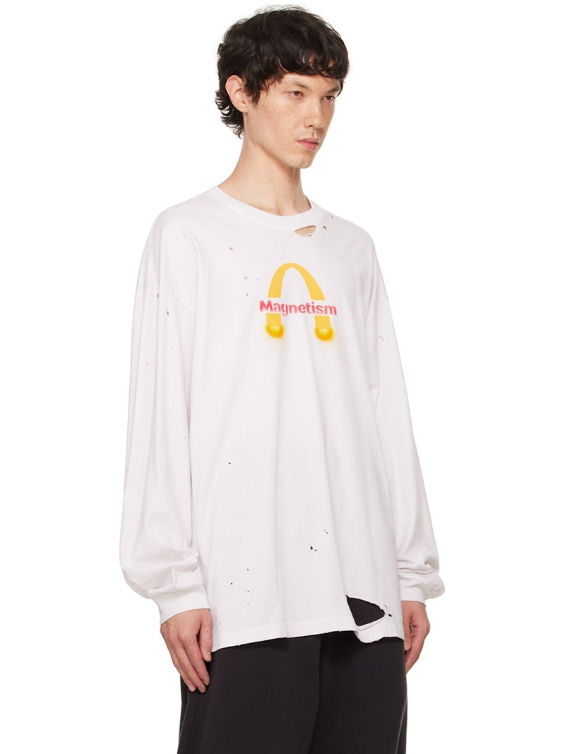 White Magnetic Long-Sleeve T-Shirt 2