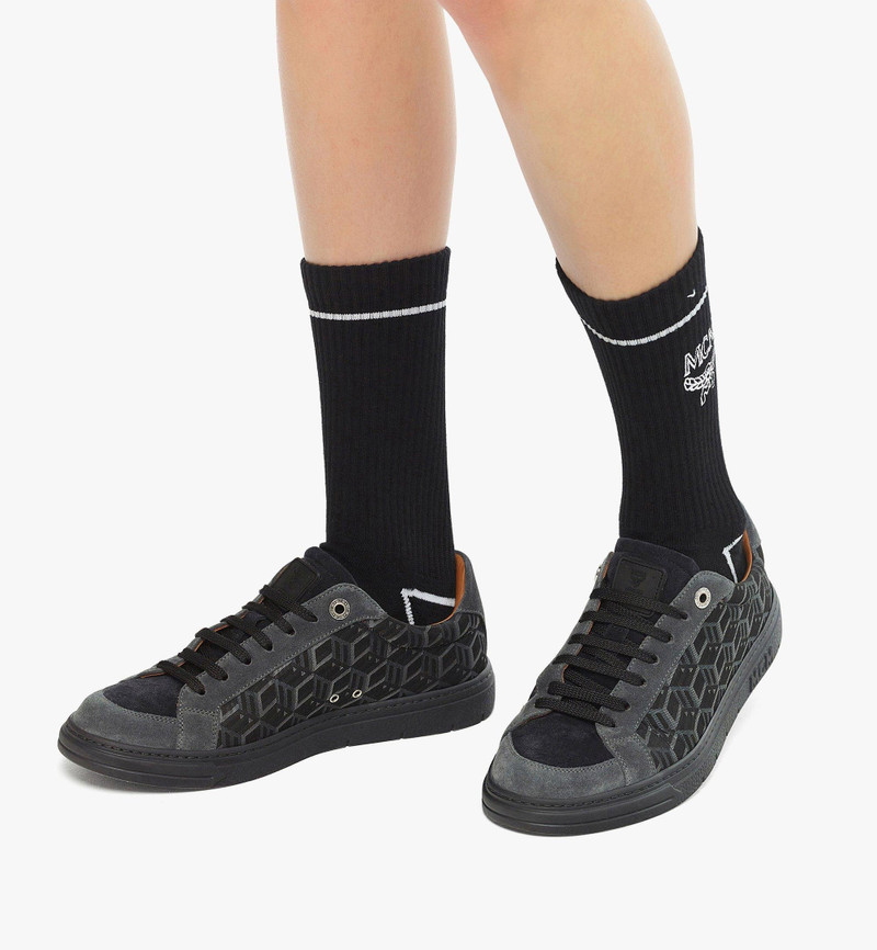 MCM Women’s Terrain Lo Sneakers in Cubic Monogram Jacquard outlook