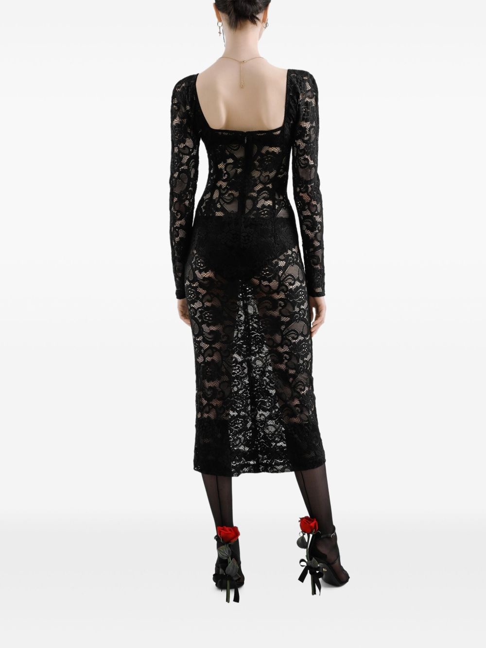 laced maxi dress - 3