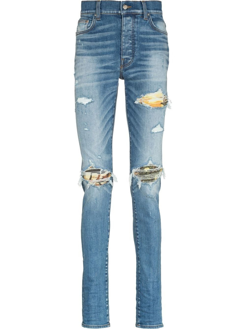 distressed-effect skinny jeans 1