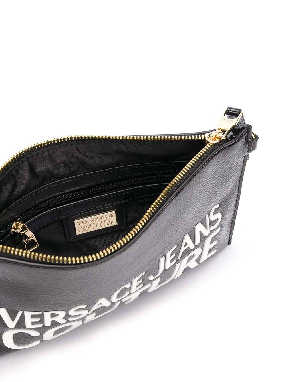 logo embossed clutch bag - 5