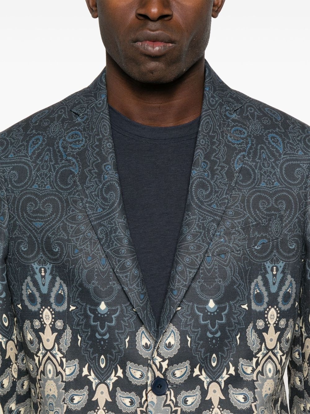 paisley-jacquard blazer - 5