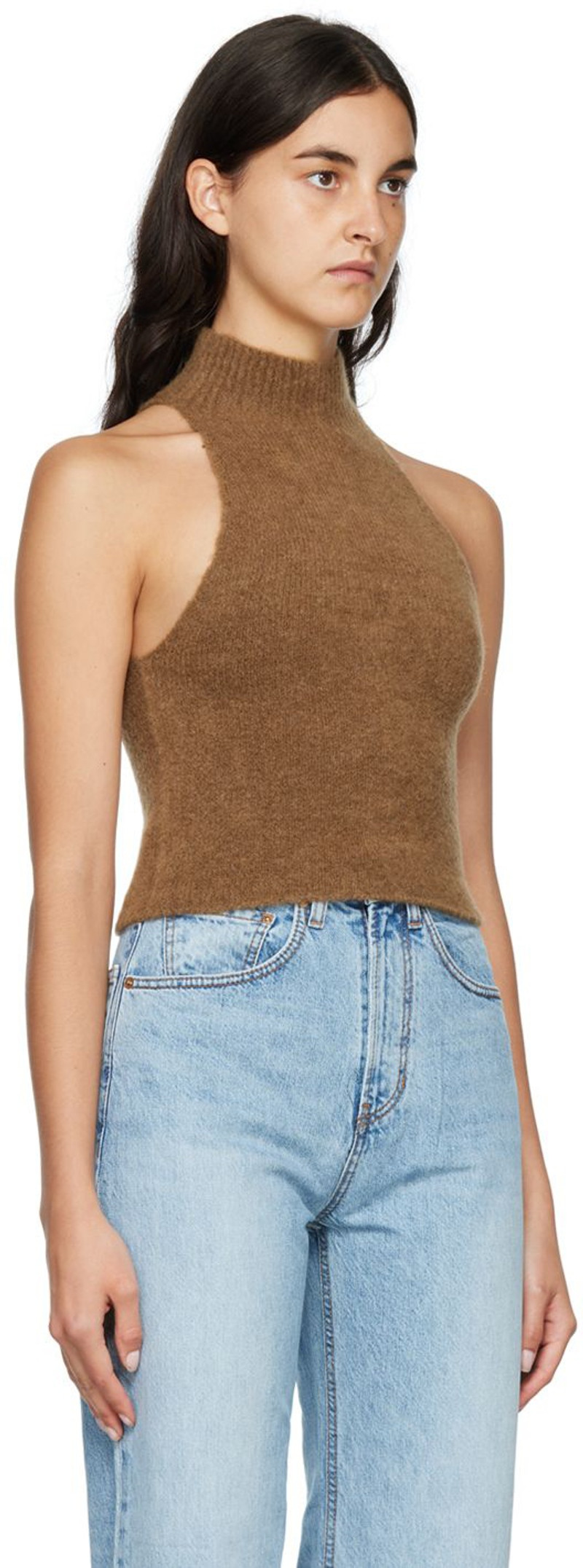 ARCH THE Brown Sleeveless Turtleneck outlook