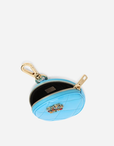 Dolce & Gabbana Flat patent leather coin pocket with rhinestone-detailed DG logo outlook