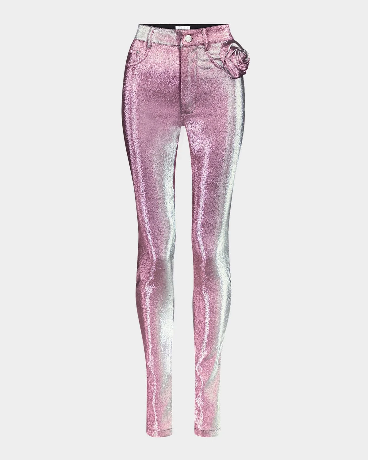 Rosette Metallic Stretch Lame Leggings - 1