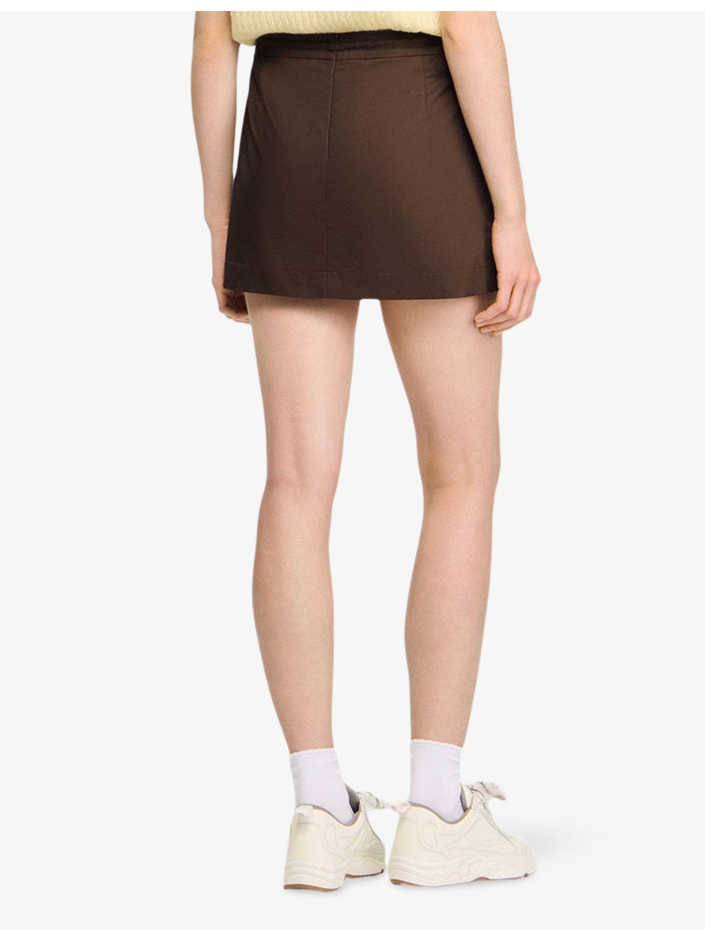 Tie-Waist Side-Pocket Cotton-Blend Skort - 4