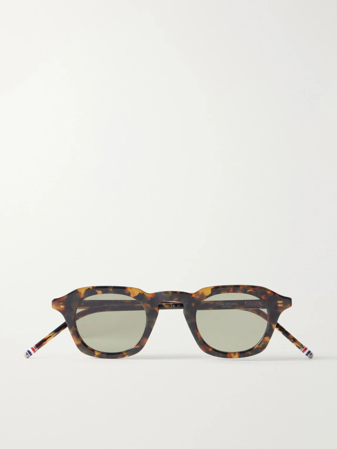 Round-Frame Tortoiseshell Acetate Sunglasses - 1