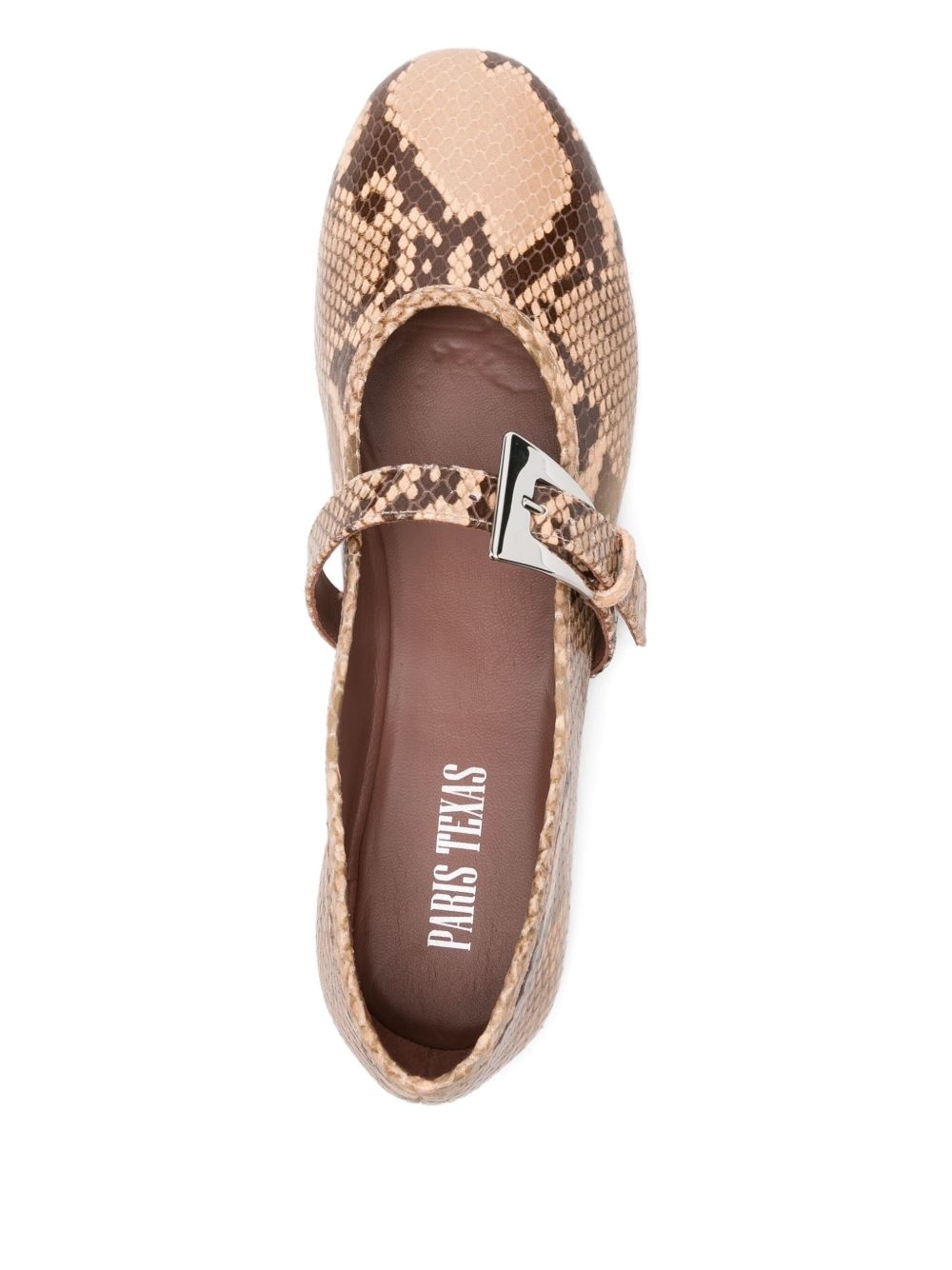 Sveva snakeskin buckle ballet flats - 4