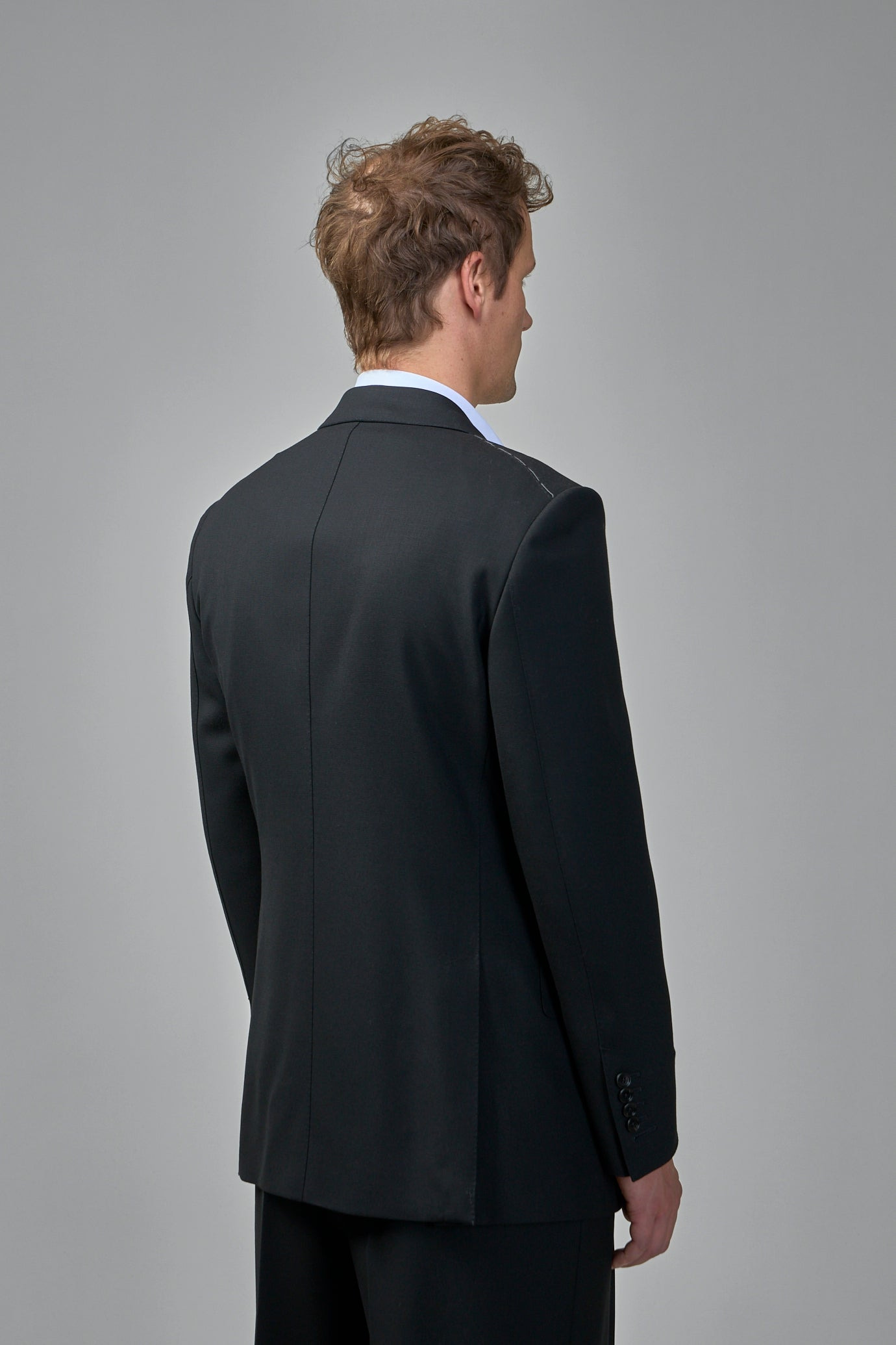 High Twist Broken Twill Double-Breasted Jacket - 4