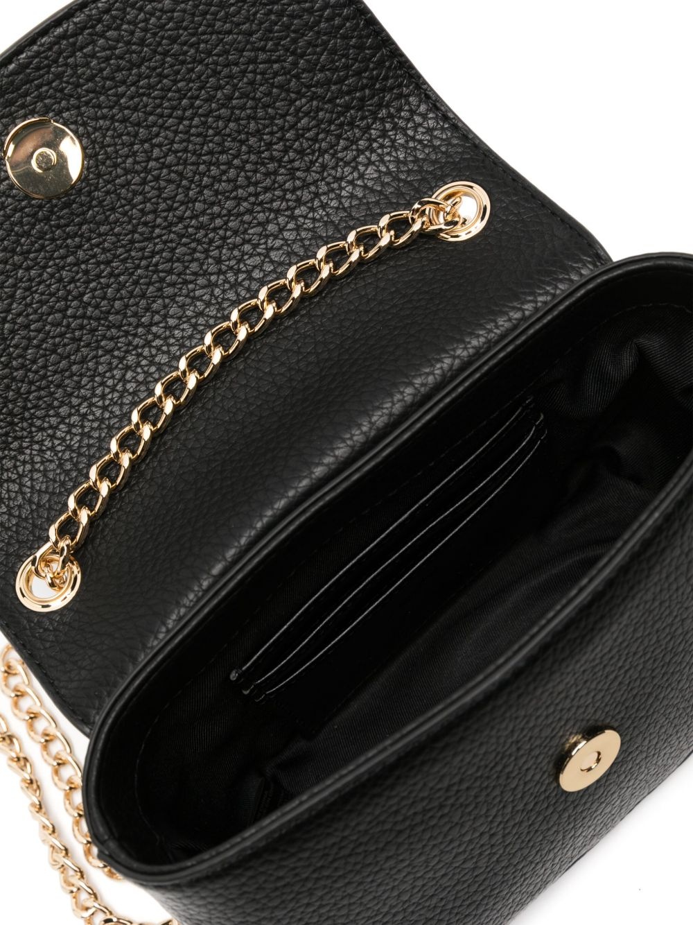 logo-lettering grained crossbody bag - 5