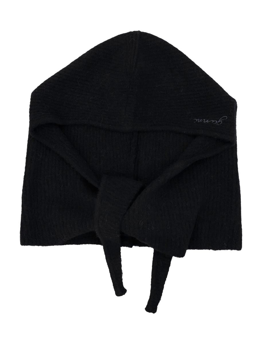 ハット GANNI ALPACA BALACLAVA GANNI Beige Soft Wool Balaclava GANNI
