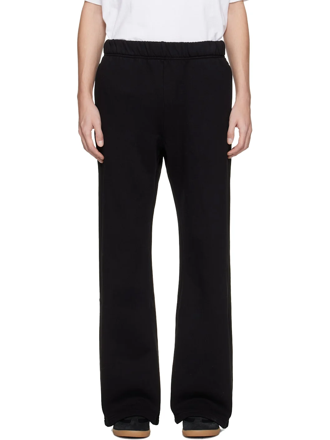 Black Heavyweight Bell Bottom Sweatpants - 1