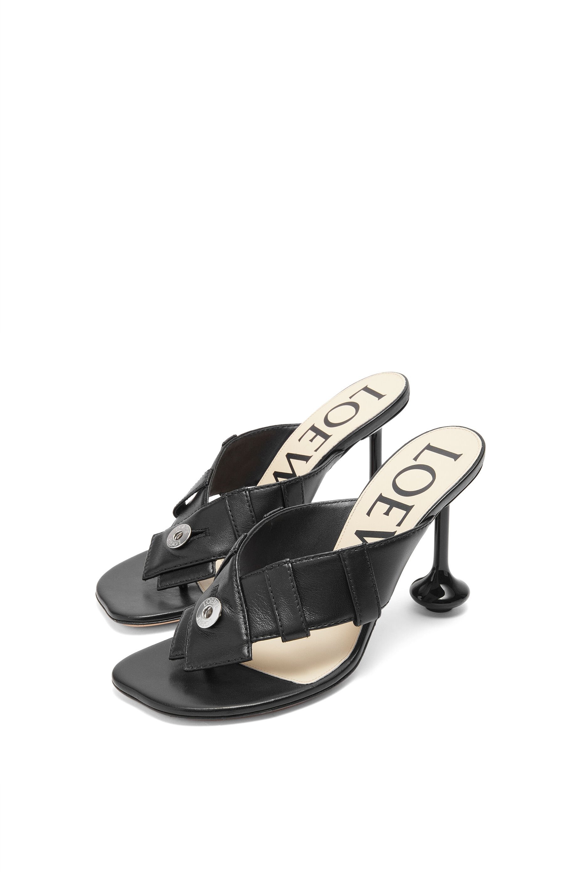 Toy Panta toe post heel sandal in lambskin - 3