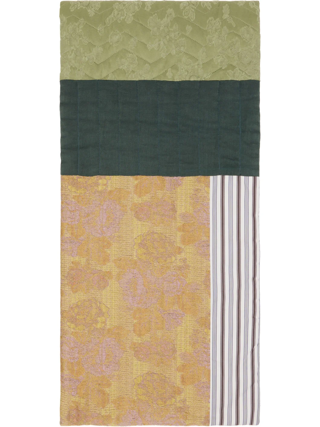 Multicolor Patchwork Jacquard Scarf - 1