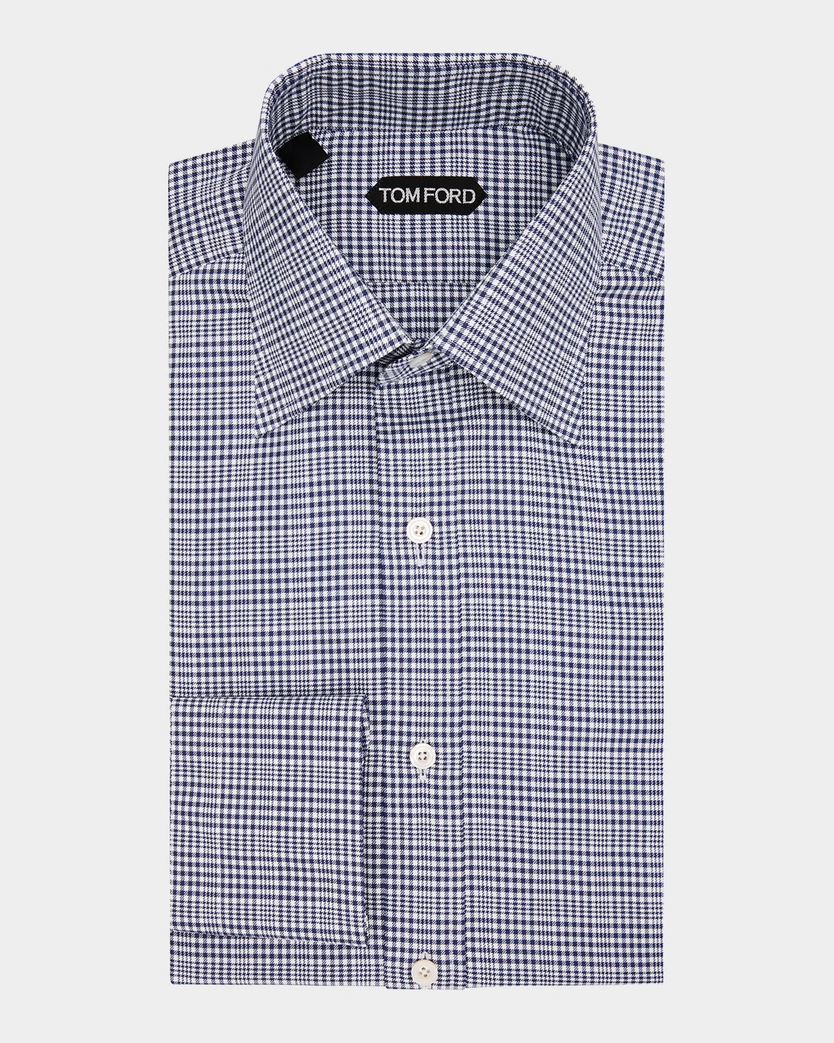 Men's Mutli-Check Cotton Dress Shirt - 1