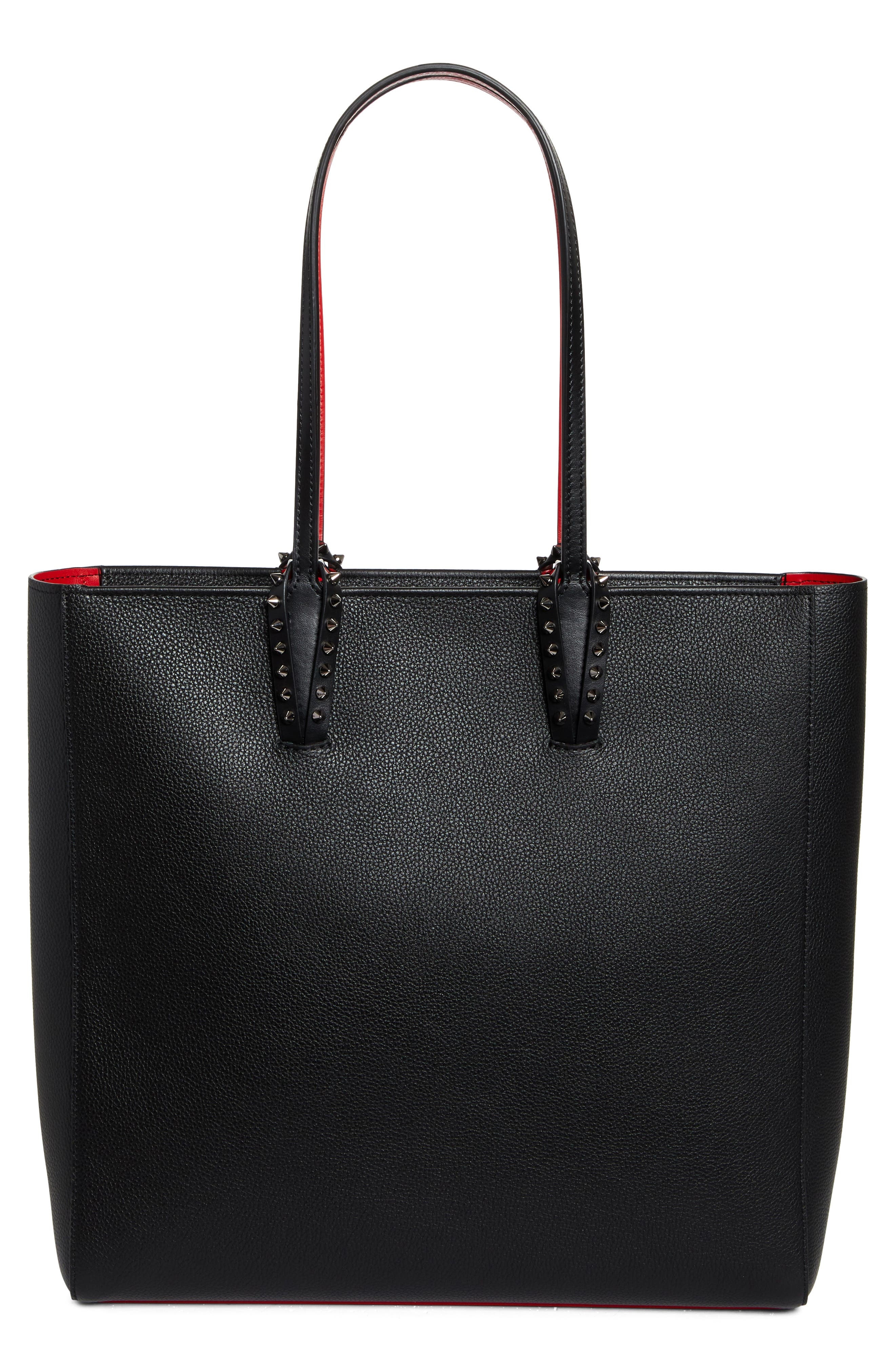 Christian Louboutin Cabata Soft Calfskin Leather Tote Bag in Black/Gunmetal at Nordstrom - 4